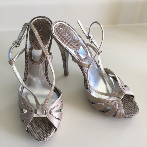 Charles David taupe satin heels - Picture 3 of 7